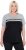 Ulla Popken Nostalgic Escape Performance T-Shirt Black - Bedruckte T-shirts für herren - Bedruckte Damen-T-Shirts