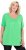 Ulla Popken Essential Front Pleat Tee Mint Green - T-Shirts - T-Shirts für Damen