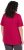 Ulla Popken Essential Front Pleat Tee Dark Raspberry - T-Shirts - T-Shirts für Damen