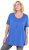 Ulla Popken Essential Front Pleat Tee Peacock Blue - T-Shirts - T-Shirts für Damen
