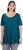 Ulla Popken Essential Front Pleat Tee Cerulean - T-Shirts - T-Shirts für Damen