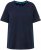 Ulla Popken Piping Accent Functional UVP 50+ Stretch Knit Top Navy Blue - T-Shirts - 