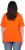Ulla Popken Piping Accent Functional UVP 50+ Stretch Knit Top Orange Red - T-Shirts - T-Shirts für Damen