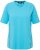 Ulla Popken Piping Accent Functional UVP 50+ Stretch Knit Top Bright Turquoise - T-Shirts - T-Shirts für Damen