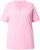 Ulla Popken Essential Notch Neck Stretch Tee Pink - T-Shirts - T-Shirts für Damen