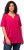 Ulla Popken Essential Notch Neck Stretch Tee Magenta Pink - T-Shirts - T-Shirts für Damen