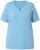 Ulla Popken Essential Notch Neck Stretch Tee Light Teal - T-Shirts - 