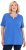 Ulla Popken Essential Notch Neck Stretch Tee Peacock Blue - T-Shirts - 