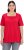 Ulla Popken Essential Square Neck Stretch Tee Red - T-Shirts - 