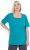 Ulla Popken Essential Square Neck Stretch Tee Teal - T-Shirts - T-Shirts für Damen