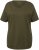 Ulla Popken Double Layer Rounded V-Neck Slim Fit Tee Forest Green - T-Shirts - T-Shirts für Damen