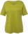 Ulla Popken Double Layer Rounded V-Neck Slim Fit Tee Apple Green - T-Shirts - 