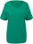 Ulla Popken Double Layer Rounded V-Neck Slim Fit Tee Emerald - T-Shirts - 