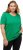 Ulla Popken Double Layer Rounded V-Neck Slim Fit Tee Green Emerald - T-Shirts - T-Shirts für Damen
