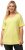 Ulla Popken Double Layer Rounded V-Neck Slim Fit Tee Lemon Yellow - T-Shirts - 