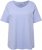 Ulla Popken Double Layer Rounded V-Neck Slim Fit Tee Pale Blue - T-Shirts - T-Shirts für Damen