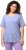 Ulla Popken Double Layer Rounded V-Neck Slim Fit Tee Pale Blue - T-Shirts - T-Shirts für Damen
