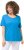 Ulla Popken Double Layer Rounded V-Neck Slim Fit Tee Sapphire Blue - T-Shirts - T-Shirts für Damen