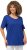 Ulla Popken Double Layer Rounded V-Neck Slim Fit Tee Cobalt Blue - T-Shirts - 