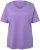 Ulla Popken Double Layer Rounded V-Neck Slim Fit Tee Pale Lilac - T-Shirts - T-Shirts für Damen