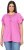 Ulla Popken Wing Sleeve V-Neck Tee Cool Pink - T-Shirts - T-Shirts für Damen