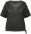 Ulla Popken Cold Dyed Sweetheart Neckline Short Sleeve Tee Graphite Grey - T-Shirts - T-Shirts für Damen