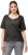 Ulla Popken Cold Dyed Sweetheart Neckline Short Sleeve Tee Graphite Grey - T-Shirts - T-Shirts für Damen