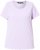 Ulla Popken Ribbed Lettuce Hem Short Sleeve Tee Lavender - T-Shirts - T-Shirts für Damen