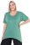Ulla Popken Quick Drying Pointed Hem Stretch Fit Tee Ivy Green - T-Shirts - T-Shirts für Damen