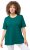Ulla Popken Essential Round Neck Stretch Tee Dark Emerald - T-Shirts - 