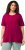 Ulla Popken Essential Round Neck Stretch Tee Magnolia Red - T-Shirts - 