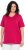 Ulla Popken Essential V-Neck Stretch Tee Dark Raspberry - T-Shirts - 