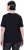 Ulla Popken Satin Trimmed Ribbed Jersey Short Sleeve T-Shirt Black - T-Shirts - 
