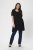 Kaffe Curve Ami Kurzarm Tunika Tiefschwarz - T-Shirts - 