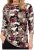Scandinavian Caramel Flowers Blouse Purple and Brown - Bedruckte T-shirts für herren - 