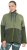 Ulla Popken Two-Tone ZIp Front Pocket Sweatshirt Olive Green - Hoodies & Sweatshirts - 