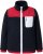 Ulla Popken Color Block Teddy Fleece Jacket Navy - Hoodies & Sweatshirts - 