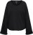 Ulla Popken Rolled Edge Long Sleeve Sweatshirt Black - Hoodies & Sweatshirts - Kuschelige Sweatshirts & Strick