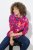 Ulla Popken Ribbon Print Turtleneck Sweatshirt Cherry Red - Hoodies & Sweatshirts - Kuschelige Sweatshirts & Strick