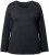 Ulla Popken Basic Round Neck Long Sleeve Slim Fit Cotton Tee Black - T-Shirts - T-Shirts für Damen