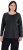 Ulla Popken Basic Round Neck Long Sleeve Slim Fit Cotton Tee Black - T-Shirts - T-Shirts für Damen