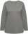 Ulla Popken Basic Round Neck Long Sleeve Slim Fit Cotton Tee Grey - T-Shirts - 