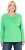 Ulla Popken Basic Round Neck Long Sleeve Slim Fit Cotton Tee Mint Green - T-Shirts - 