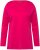 Ulla Popken Basic Round Neck Long Sleeve Slim Fit Cotton Tee Magenta Pink - T-Shirts - T-Shirts für Damen