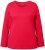 Ulla Popken Basic Round Neck Long Sleeve Slim Fit Cotton Tee Red - T-Shirts - T-Shirts für Damen