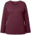 Ulla Popken Basic Round Neck Long Sleeve Slim Fit Cotton Tee Dark Berry - T-Shirts - T-Shirts für Damen