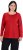 Ulla Popken Basic Round Neck Long Sleeve Slim Fit Cotton Tee Salsa Red - T-Shirts - T-Shirts für Damen
