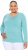Ulla Popken Basic Round Neck Long Sleeve Slim Fit Cotton Tee Mint - T-Shirts - T-Shirts für Damen