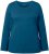 Ulla Popken Basic Round Neck Long Sleeve Slim Fit Cotton Tee Cerulean - T-Shirts - T-Shirts für Damen