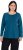 Ulla Popken Basic Round Neck Long Sleeve Slim Fit Cotton Tee Cerulean - T-Shirts - T-Shirts für Damen